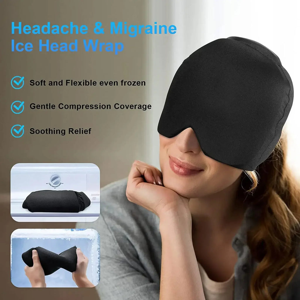 Ice & Heat Halo -  Heat & Cold Therapy Head Wrap for migraine