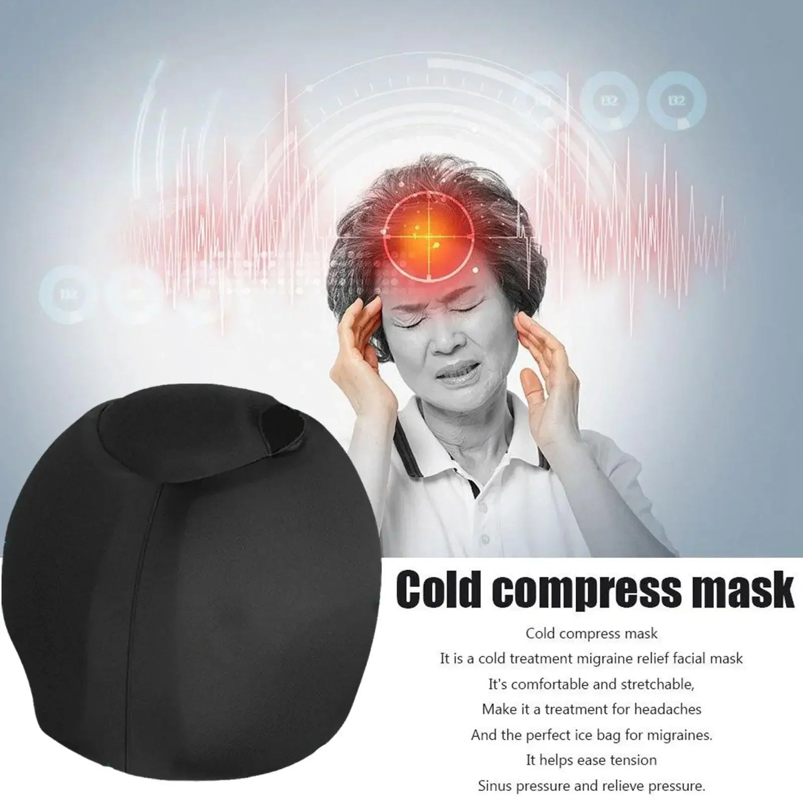 Ice & Heat Halo -  Heat & Cold Therapy Head Wrap for migraine